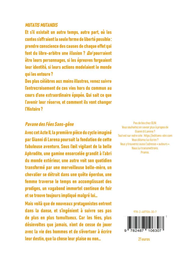 Cycle MUTATIS MUTANDIS - Pavane des Fées Sans-gêne : Acte II - Gianni di Lorena (Version papier) – Image 2